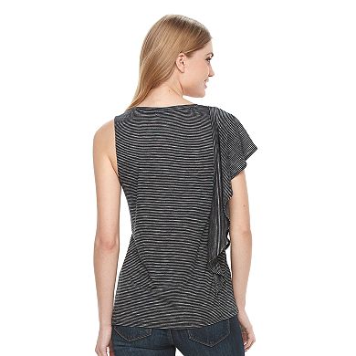 Women's Apt. 9® Striped One-Shoulder Top