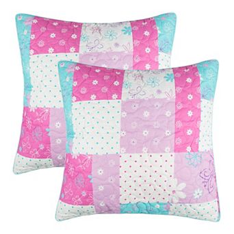 Lullabye Bedding Butterfly 2-pack Quilted Euro Sham Set