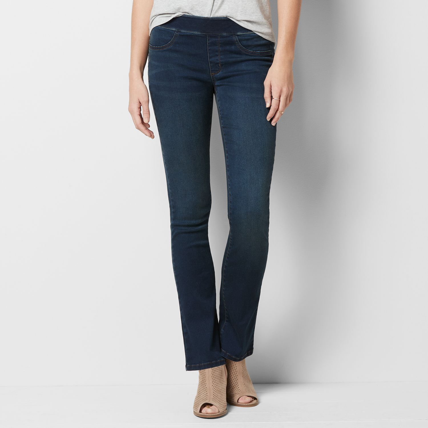 womens pull on bootcut jeans
