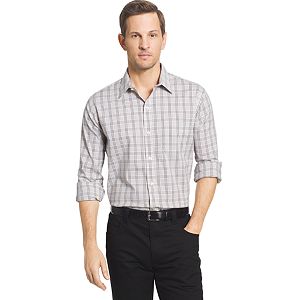 Big & Tall Van Heusen Traveler Classic-Fit Plaid Non-Iron Stretch Button-Down Shirt