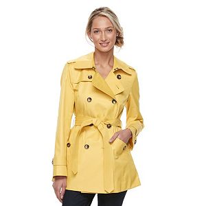 Women's Towne by London Fog Double-Breasted Trench Coat