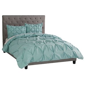 Grand Collection Cotton Percale Pleated Duvet Cover Set