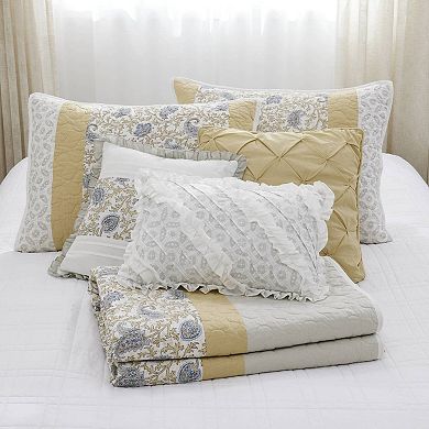 Madison Park 6-Piece Vanessa Quilt Set with Shams and Decorative Pillows