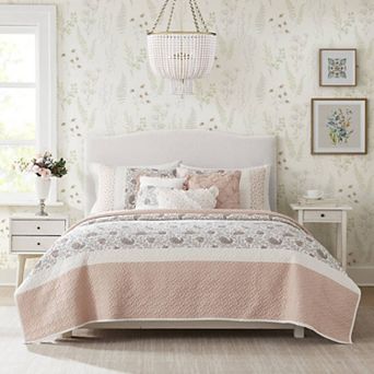 Madison Park 6 pc Vanessa Quilt Set with Shams and Throw Pillows