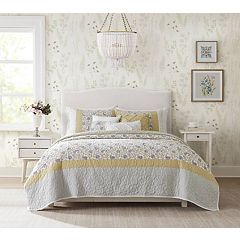 Lyndon 3/4 Piece Damask Quilt Set, Multiple Sizes Available 