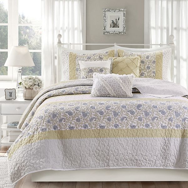 Madison Park 6 Piece Vanessa Quilted Coverlet Set 