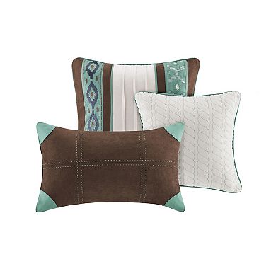 Madison Park 6-Piece Harley Quilt Set with Shams and Decorative Pillows