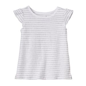 Baby Girl Jumping Beans® Striped Slubbed Rosette Tee
