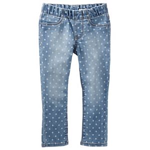 Girls 4-8 OshKosh B'gosh® Polka-Dot Pull-On Denim Pants