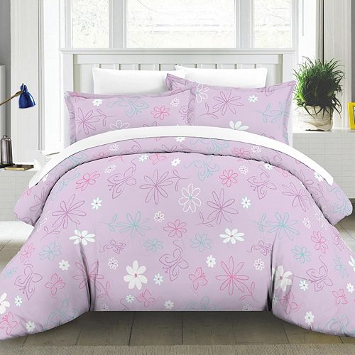 Butterfly Garden Cotton Percale Comforter Set