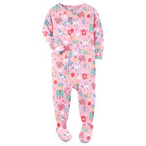 Baby Girl Carter's Print Footed Pajamas