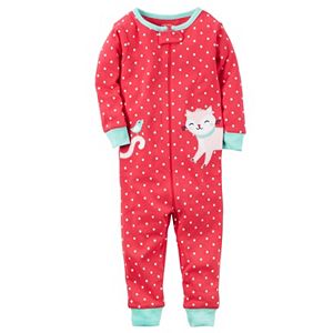 Baby Girl Carter's Polka-Dot Applique Coverall