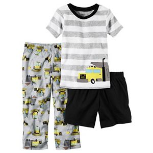 Baby Boy Carter's Striped Tee, Print Pants & Solid Shorts Pajama Set
