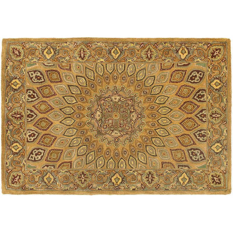 Safavieh Heritage Portsmouth Framed Floral Wool Rug, Multicolor, 8Ft Rnd