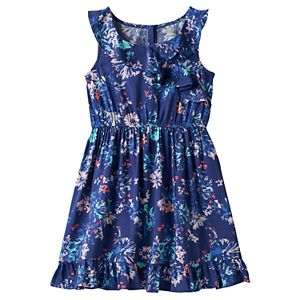Girls 4-10 SONOMA Goods for Life™ Patterned Ruffled Wrap Dress