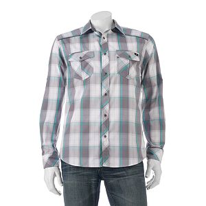 Big & Tall Rock & Republic Classic-Fit Plaid Roll-Tab Button-Down Shirt