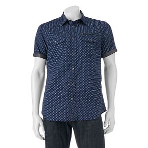 Big & Tall Rock & Republic Classic-Fit Diamond Button-Down Shirt