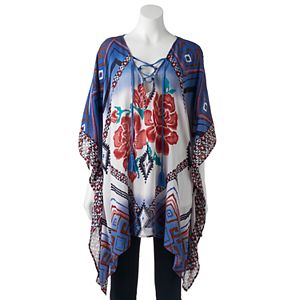 SONOMA Goods for Life™ Floral & Geometric Print Poncho