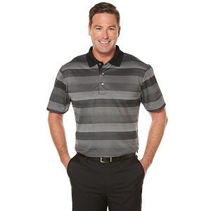 Men's Grand Slam Classic-Fit Striped Driflow Performance Golf Polo