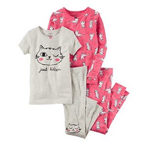 Girls 4-12 Carter's 4-pc. Print Pajama Set