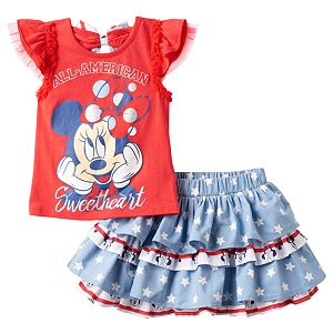 Disney's Minnie Mouse Girls 4-6x Top & Skort Set