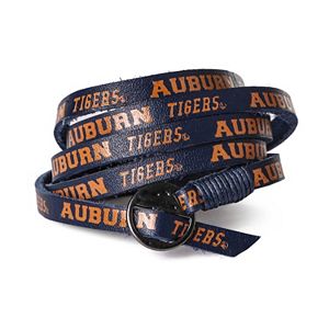 Adult Auburn Tigers Leather Wrap Bracelet