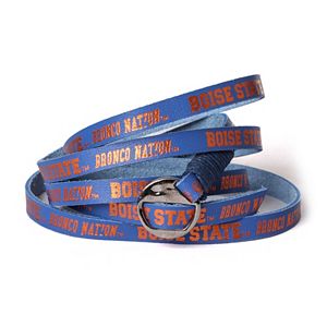 Adult Boise State Broncos Leather Wrap Bracelet