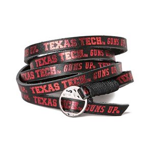 Adult Texas Tech Red Raiders Leather Wrap Bracelet