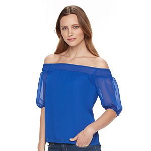 Petite Apt. 9® Smocked Off-the-Shoulder Top