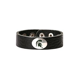Women's Michigan State Spartans Leather Concho Bracelet