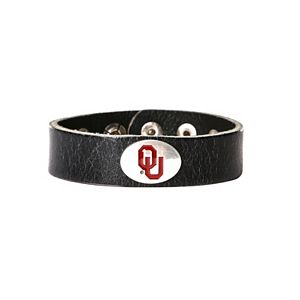 Women's Oklahoma Sooners Leather Concho Bracelet