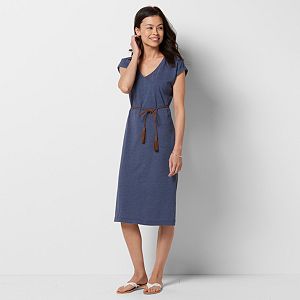 Petite Size SONOMA Goods for Life™ Belted T-Shirt Dress