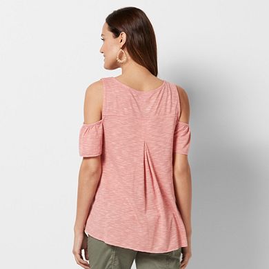 Petite Sonoma Goods For Life® Cold-Shoulder Tee
