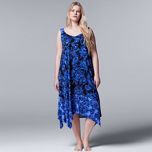 Plus Size Simply Vera Vera Wang Lakeside Lounging Knit Chemise