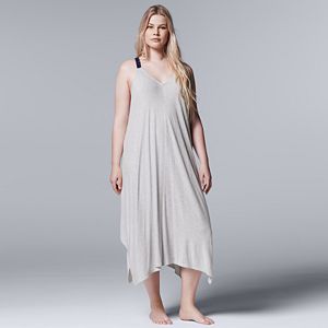 Plus Size Simply Vera Vera Wang Lakeside Lounging Long Chemise