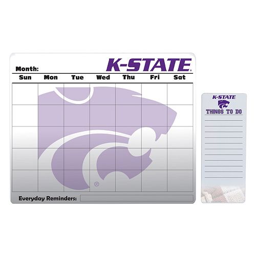 Kansas State Wildcats Dry Erase Calendar & To-Do List Pad Set