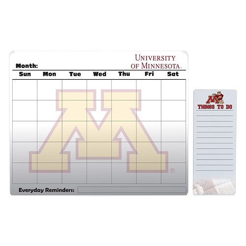 Minnesota Golden Gophers Dry Erase Calendar & To-Do List Pad Set