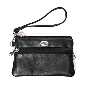 North Dakota State Bison Leather Wristlet