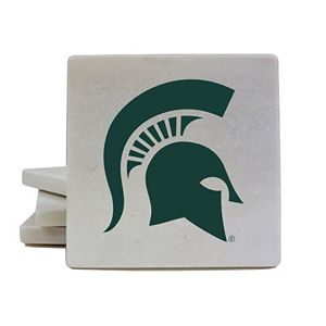 Michigan State Spartans 4-Piece Marble Coaster Set