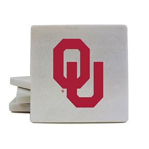 Oklahoma Sooners 4-Piece Marble Coaster Set