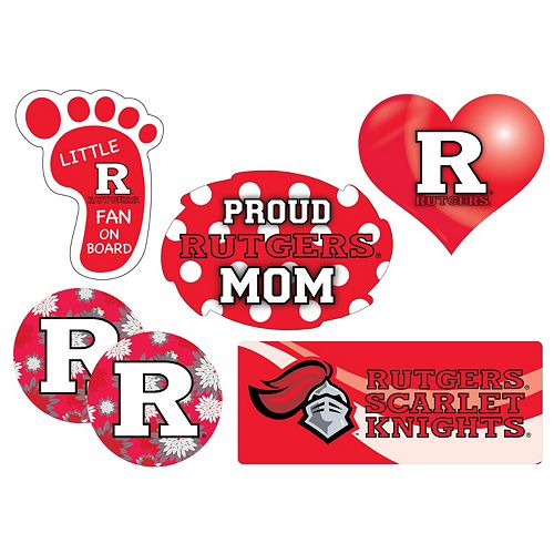 Rutgers Scarlet Knights Proud Mom 6-Piece Decal Set