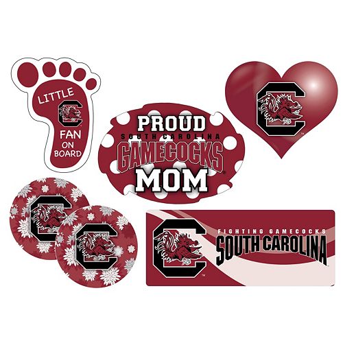 South Carolina Gamecocks Proud Mom 6-Piece Decal Set