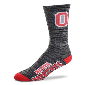 Men's For Bare Feet Ohio State Buckeyes Deuce Crew Socks