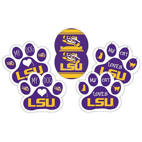 LSU Tigers Pet 6-Piece Magnet Set