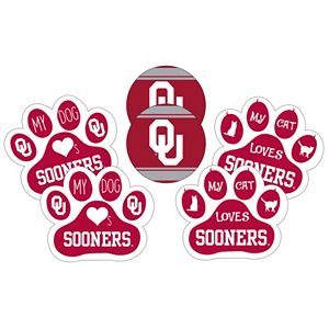 Oklahoma Sooners Pet 6-Piece Magnet Set