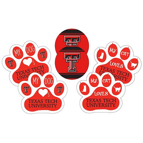 Texas Tech Red Raiders Pet 6-Piece Magnet Set