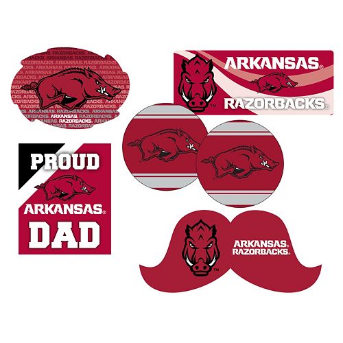 Arkansas Razorbacks Proud Dad 6-Piece Decal Set