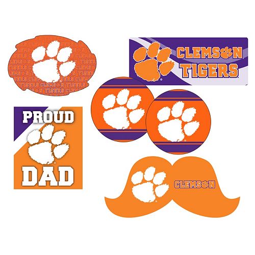 Clemson Tigers Proud Dad 6-Piece Decal Set