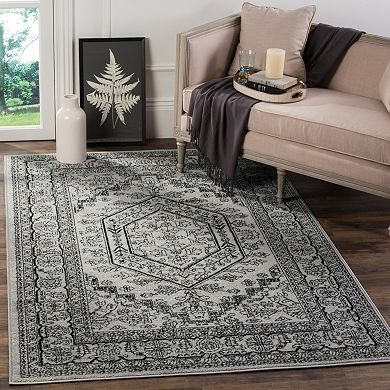 Safavieh Adirondack Cyan Framed Floral Rug