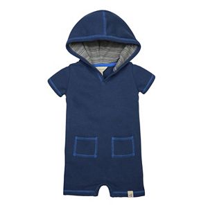 Baby Boy Burt's Bees Baby Organic Hooded Shortalls